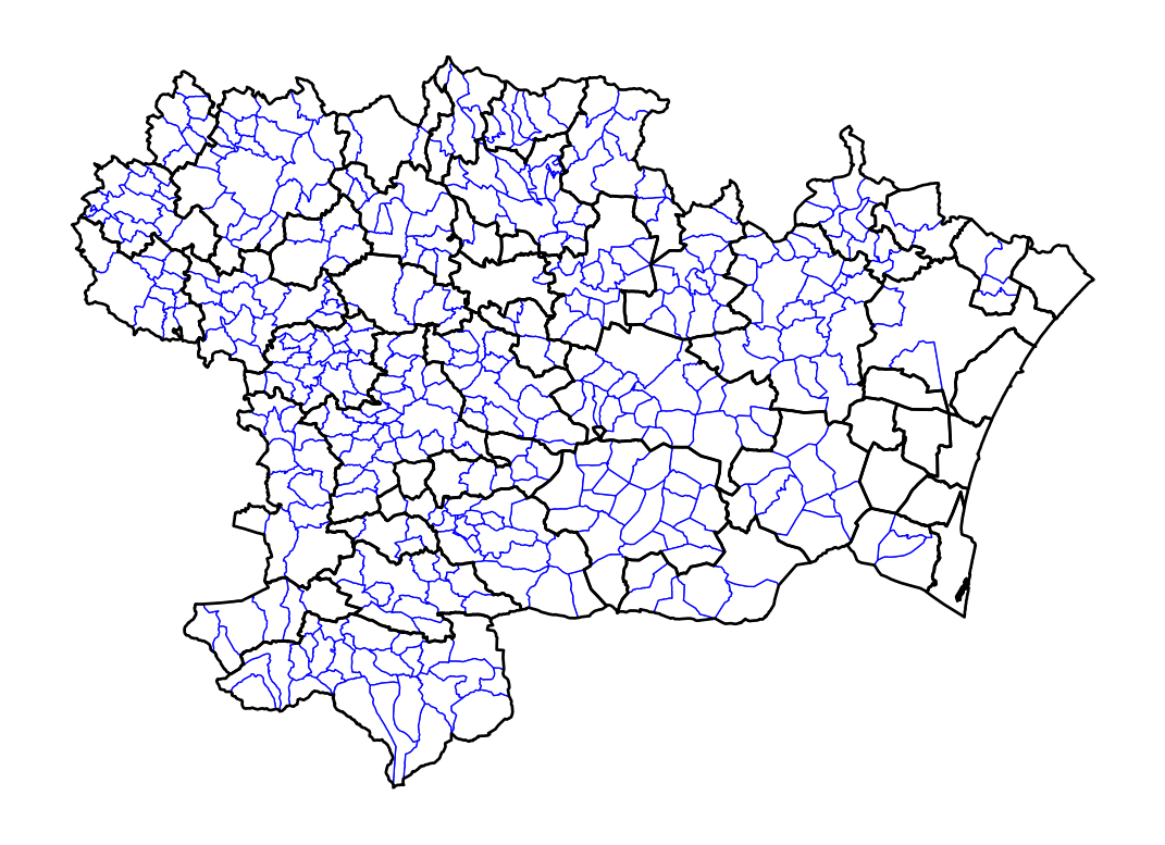 Geography of postal codes and municipalities in Aude (11)